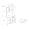 GlasFlength Decorative Storage Cabinets with 8-Tier Shelves and 1 Drawer, for Kitchen, Dining Room and Living Room, Black, 39.76"*14.68"*70.86" - 2 of 4