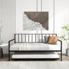Tangkula Twin Metal Daybed Sofa Bed with Trundle & Lockable Casters for Living Room - 4 of 4