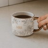 Sweet Water Decor MRS. Grey Delft Gold Handle Mug - 14oz - 2 of 3