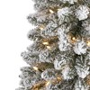 Nearly Natural 6' Pre-Lit Flocked Artificial Christmas Tree Clear Lights: Indoor Seasonal Decor - 3 of 4