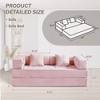 JOYRACER 81.6" King Size Convertible Sleeper Sofa Bed with 2 Pillows, Folding Mattress Couch, Removable Washable Floor Sofa for Small Spaces - 4 of 4