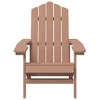 vidaXL Adirondack Chair and Table Set - Brown HDPE Outdoor Seating - Weather/UV-Resistant for Garden, Patio, Terrace - 4 of 4