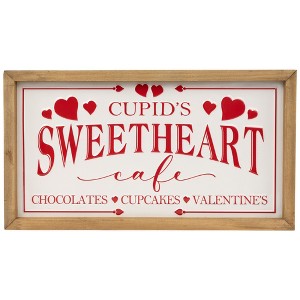 Northlight Cupid's Sweetheart Cafe Valentine's Day Framed Wall Sign - 15.75" - 1 of 4