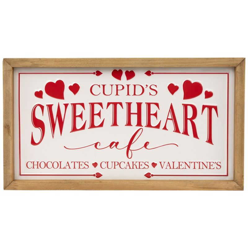 Northlight Cupid's Sweetheart Cafe Valentine's Day Framed Wall Sign - 15.75", 1 of 7