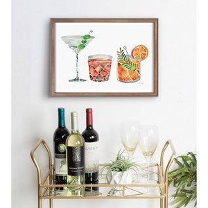 16" x 20" Blake Classic Cocktails by Cat Coquillette Framed Printed Glass Gold - Kate & Laurel All Things Decor - 1 of 4