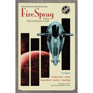 Trends International Star Wars: Moving At Lightspeed - Firespray Framed Wall Poster Prints - 1 of 4
