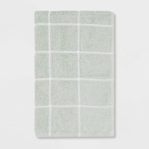 Everyday Grid Hand Towel Mint - Room Essentials™ : Target