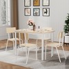 KTMBDW 5-Piece Kitchen Dining Table Set, Wood Tabletop & Heavy-Duty Metel Frame, Rectangle Dinette with 4 Chairs for Dining Room - 3 of 4