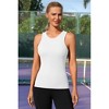 Attraco Women's Workout Tank Tops Seamless Full Length Gym Tops Athletic Yoga Top Built in Bra - 2 of 4