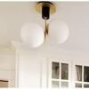 Maxim Lighting Vesper 2 - Light Semi-Flush Mount in  Satin Brass/Black - 4 of 4