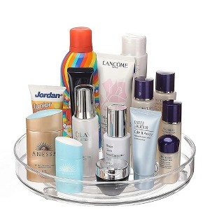 LunaLulinlk Clear Rotating Lazy Susan Turntable Organizer for Kitchen Cabinets Spices 9.25 inch Storage Containers - 1 of 4