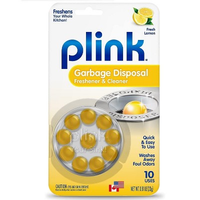 Plink Garbage Disposal Cleaner and Disposer Deodorizer 10 Treatment Pack- Lemon Scent