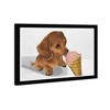 21" x 15" Hot Dog and Ice Cream Animals Framed Art Print - Wynwood Studio: Modern Decor, Digital Animal Poster, Black Plastic Frame - 2 of 4