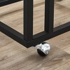 VASAGLE End Table, C Shaped TV Tray with Metal Frame Rolling Casters for Coffee Laptop Mobile Tablet, Industrial Side Table - 3 of 4