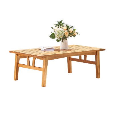 Kapalua Honey Nautical Eucalyptus Wooden Outdoor Table - Vifah