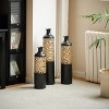 KWPZQEB Metal Vase Set of 3, Home Decorative Vase, Retro Vases for Kitchen, Bedroom, Office, Living Room & Table Centerpiece, Black (20"¡Á24"¡Á28 '') - 3 of 4