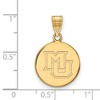Black Bow Jewelry 10k Yellow Gold Marquette Golden Eagles NCAA Medium Pendant - 2 of 3