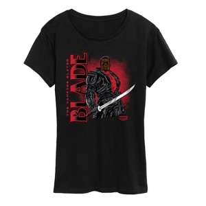 Women's - Marvel - Blade With Logo Short Sleeve Graphic T-Shirt - 1 of 4