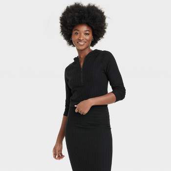 Women's Long Sleeve Hooded Rib Pullover - Universal Thread™