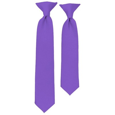 Solid Color Pre-tied Clip On Necktie For Boy