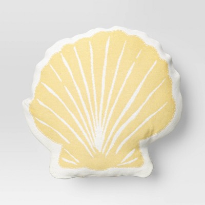 Seashell Shaped Throw Pillow Yellow - Room Essentials™