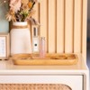 Attop Rattan Jewelry Tray Set with Bamboo Vanity Tray 14.2x6inch Natural Organizer for Cosmetics Decor & Gift - 3 of 4