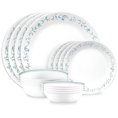 Corelle 18pc Vitrelle Embossed Bella Faenza Dinnerware Set White : Target