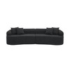 Resenkos Curved Modular Sectional Sofa, Lamb's Wool Fabric in Minimalist Design, No Assembly Required, - 4 of 4
