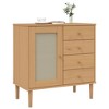 vidaXL Sideboard SENJA Rattan Look Brown 31.5 in.x15.7 in.x31.5 in. Solid Wood Pine - 3 of 4