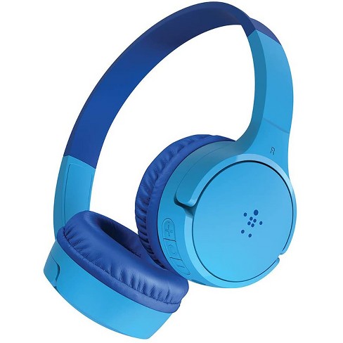 Belkin SoundForm Mini Kids Wireless Headphones with Built in Microphone Compatible with iPhone iPad Galaxy AUD001BTBL Blue