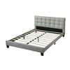 Queen Size Upholstered Platform Bed with Tufted Headboard for Bedroom - 4 of 4