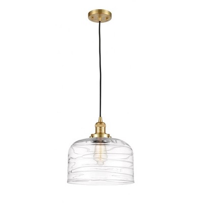 Bell - 1 Light Cord Hung Mini Pendant In Industrial Style-8 Inches Tall and 12 Inches Wide