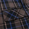 Men's Retro Checkered Single-Button Blazer, Peak Lapel Long Sleeve Suit Jacket - 4 of 4