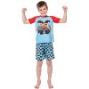 Hot Wheels Boys' Monster Trucks Toys Tossed Print Sleep Pajama Set Shorts Multicolored - image 3 of 4