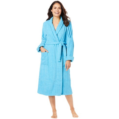 Dreams & Co. Women's Plus Size Short Hooded Sweatshirt Robe, 3x