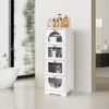 Small Bathroom Cabinet with Drawers, Freestanding Bathroom Floor Cabinet, Slim Storage Organizer - 3 of 4