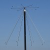 Tram® 200-Watt Broad-Band Scanner 25 MHz to 1,300 MHz Super Discone Stainless Steel Base Antenna with 18-Ft. 8X-Type Cable in Silver - 4 of 4