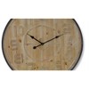 Natural Wooden Wall Clock – 31.5"D MDF and Metal Frame, Rustic Industrial Accent – By Melrose - 3 of 3