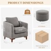 Fluffy Accent Reading Chair with Ottoman   | COLAMY | Dark Gray - image 2 of 4