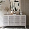 TIRAMISUBEST Distressed White 4-Door Farmhouse Accent Cabinet - Rustic Sideboard for Living Room, Dining Room & Entryway - 4 of 4