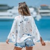 Women's Floral V-Neck Ruffled Sleeve Blouse - Cupshe - 4 of 4
