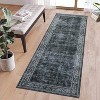Acekool 2x6 Washable Runner Rug - Non-Slip Geometric Low Pile Carpet for Hallway, Bedroom & Laundry ,Grey - 2 of 4