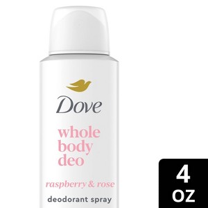 Dove Beauty Whole Body Aluminum Free Deodorant Spray - Raspberry & Rose Cooling - 4oz - 1 of 4