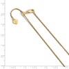 Black Bow Jewelry 1.2mm Gold-Tone Plated Sterling Silver D/C Adj. Rope Chain Necklace - 2 of 4
