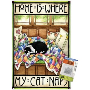 Trends International Meredith Dillman - Home Is Where My Cat Naps Unframed Wall Poster Prints - 1 of 4