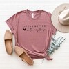 Simply Sage Market Women's Life Is Better With My Boys Heart Short Sleeve Graphic Tee - 3 of 3
