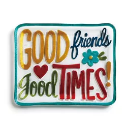 DEMDACO Good Friends Good Times Platter 14 x 11 - Multi