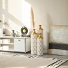 Gulches Floor metal vase modern style decoration home droplet shaped white metal vase 3-piece set gorgeous home decoration large glazed metal vase - 4 of 4