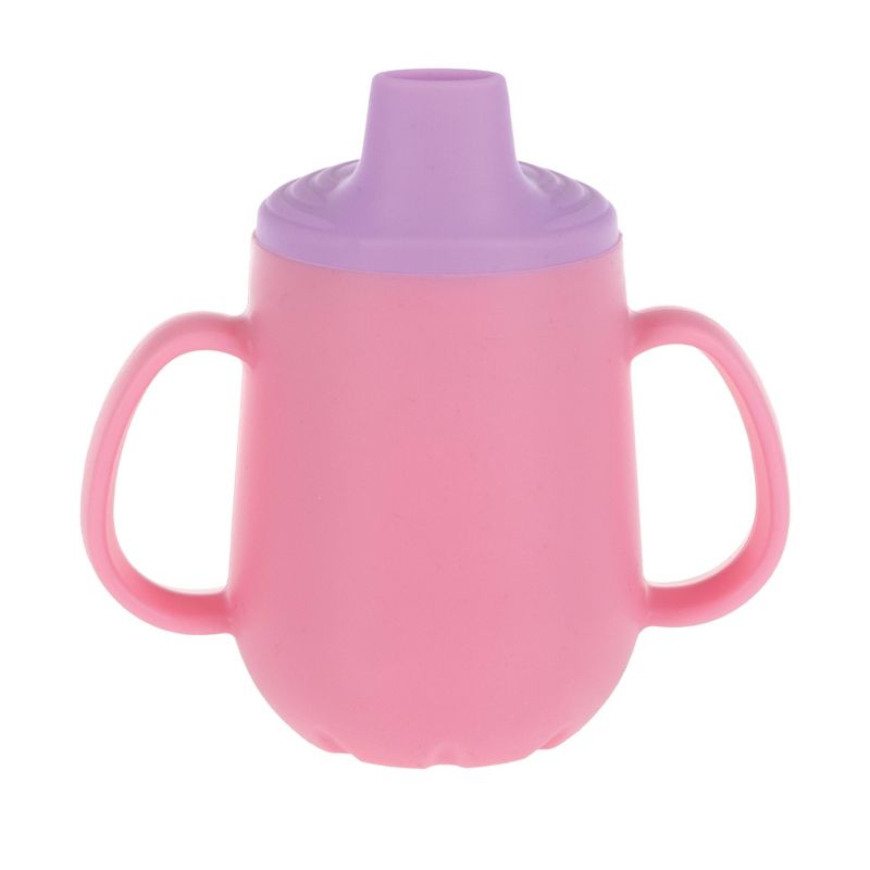 Nuby 4oz 2 Handle Silicone Cup with Straw and Spout - Girl, 2 of 8