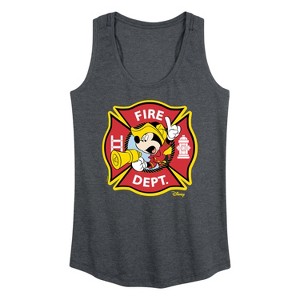 Women's - Disney - Firefighter Mickey Graphic Racerback Tank - 1 of 4